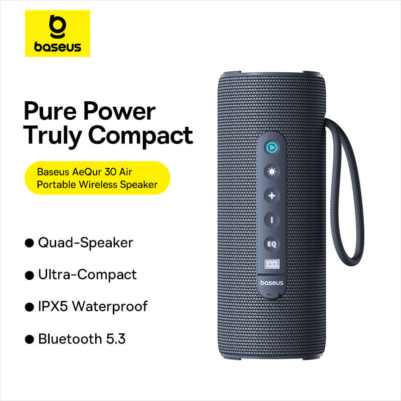 os baseus aequr 30 air portable wireless speaker twilight grey prix maroc 1
