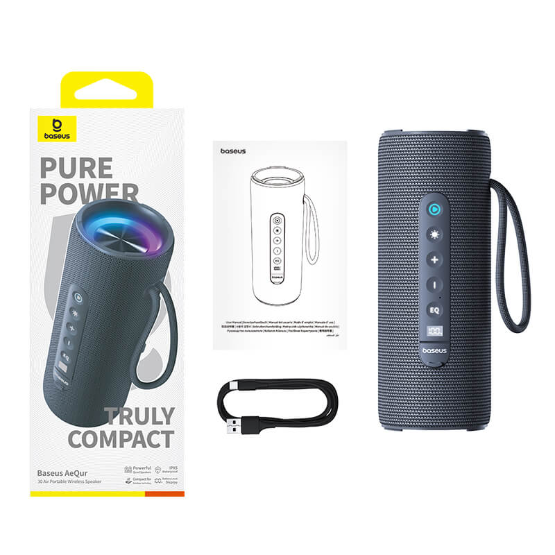 os baseus aequr 30 air portable wireless speaker twilight grey prix maroc 12