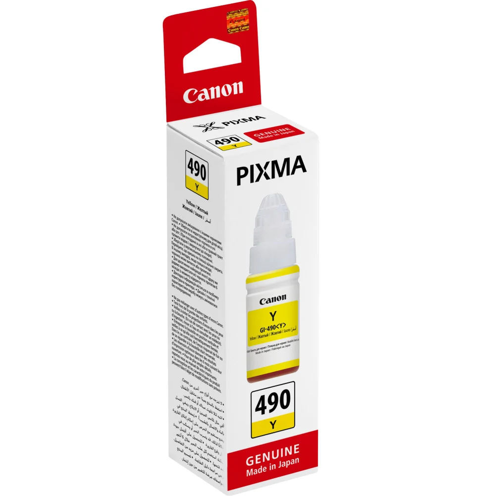 canon gi 490 jaune bouteille dencre canon dorigine 0666c001ab