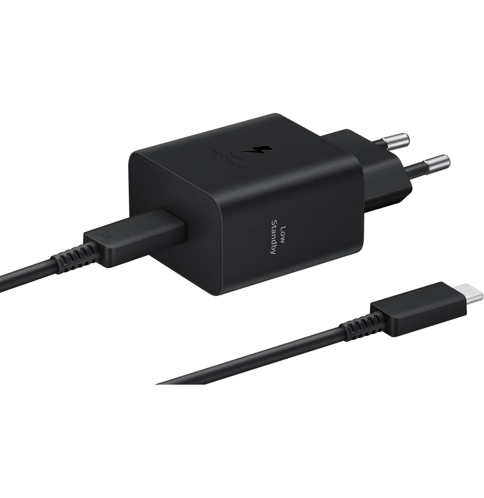 chargeur samsung ultra rapide 45w usb c avec cable ep t4511xbegww
