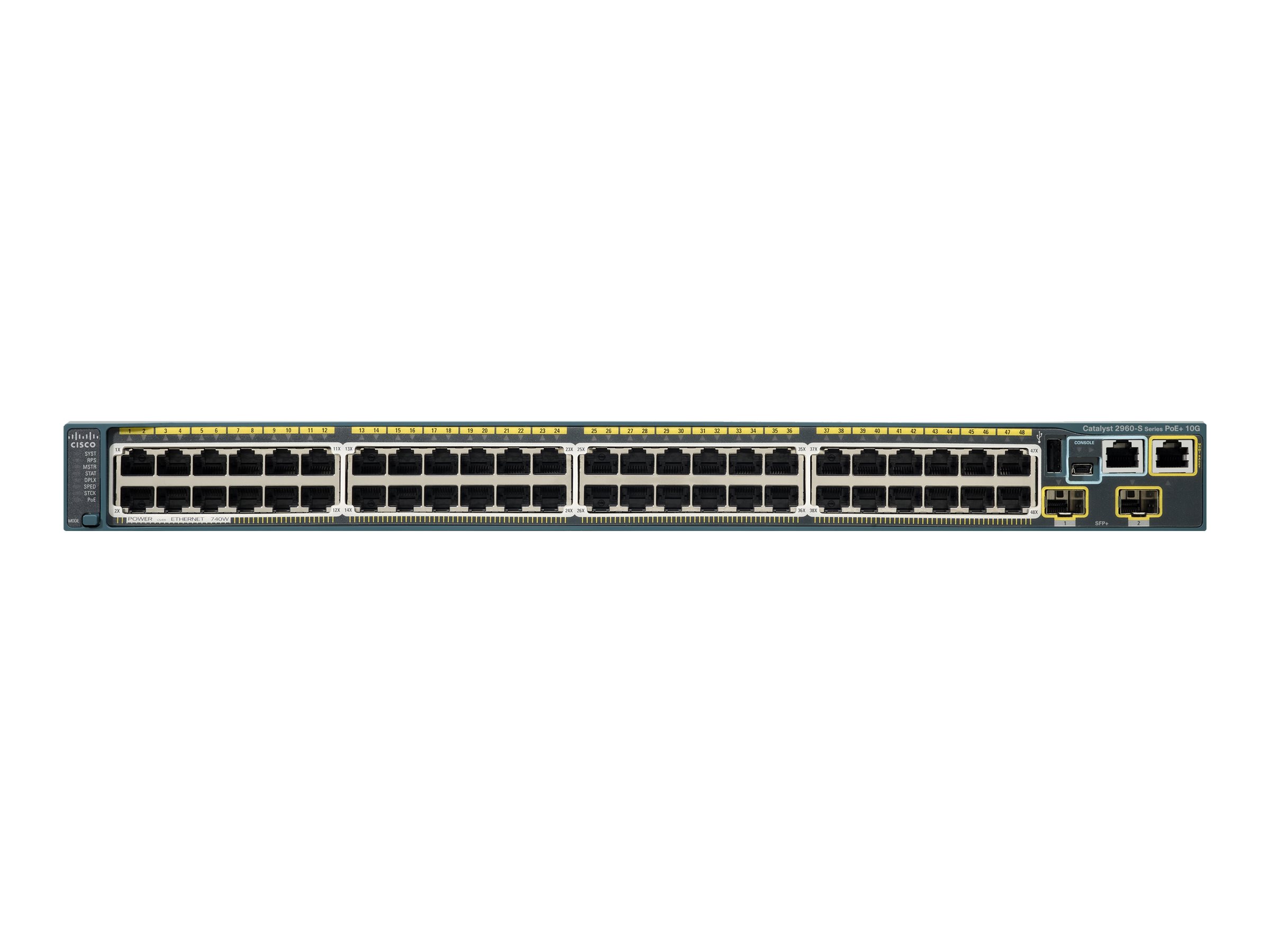 cisco switch catalyst ws c2960s 48td l 48 x 10 100 1000 ports 2 x 10g sfp lan base