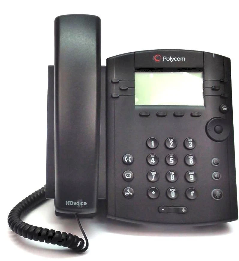 polycom vvx 301 voip phone hd business office desktop 6 line 2200 48300 025 (3)