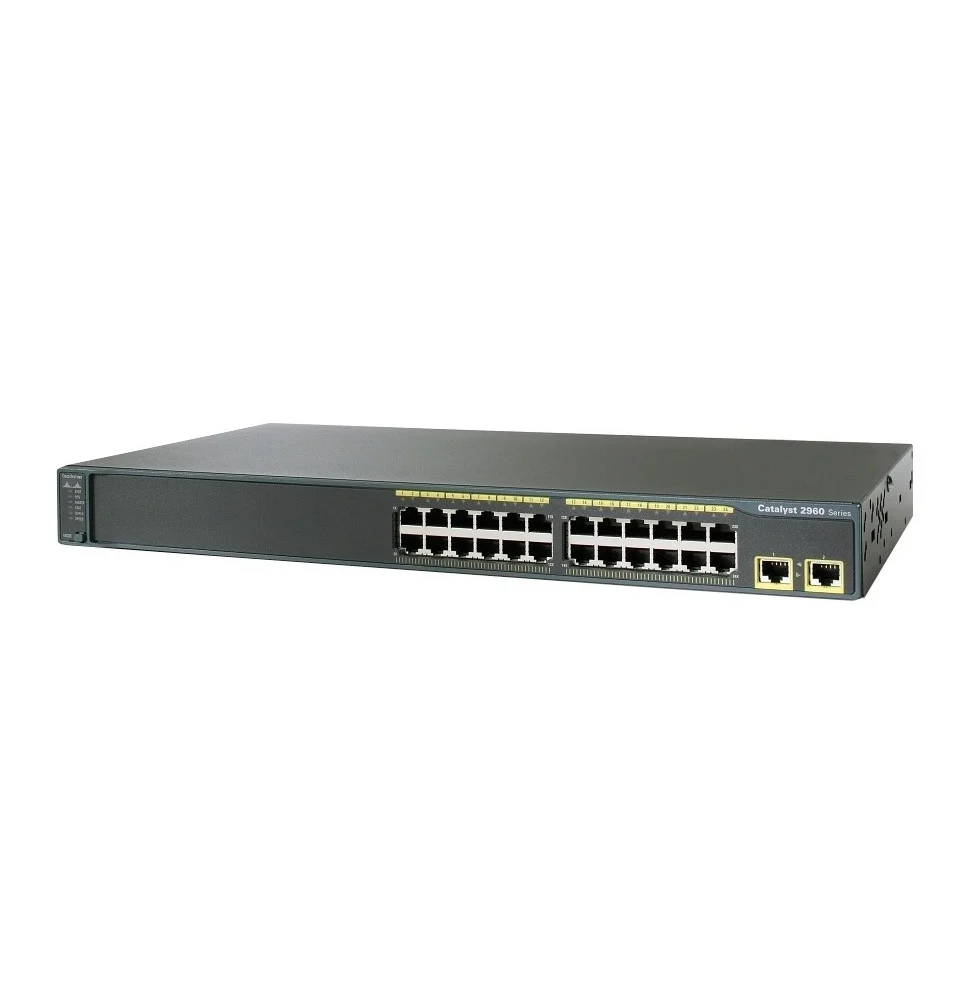 switch administrable cisco catalyst 2960 24 ports 10 100 2 ports 10 100 1000 lan base image