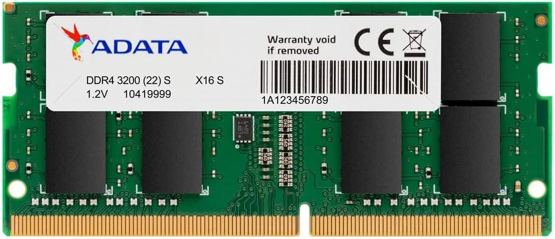 Barrette mémoire ADATA SO DIMM 8GB DDR4 3200 MHz PC Portable (AD4S32008G22 SGN)
