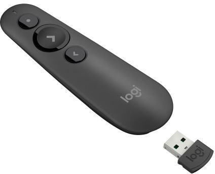 Logitech Wireless Presenter R500 Graphite Télécommande de présentation (910 005386)2