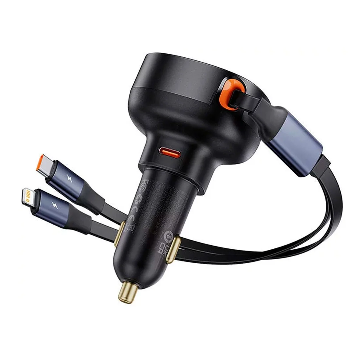 baseus car charger type c port type c lightning retractable cable 60w enjoyment pro series c00057802111 00 (3)