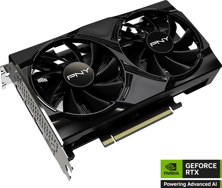 carte graphique a double ventilateur pny geforce rtx 5050 nvidia 8gb pcie 50 vcg50508dfxpb2