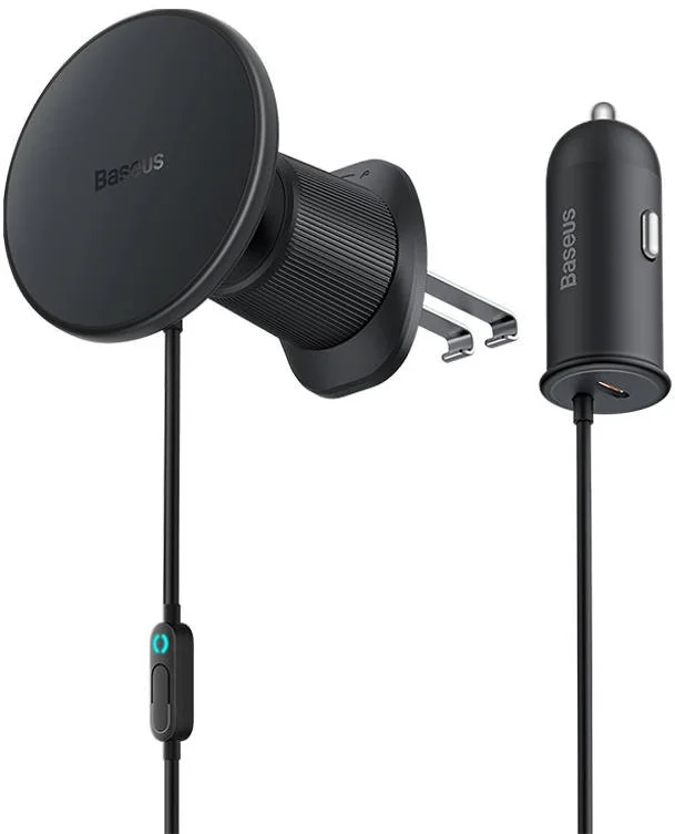 magnetic car phone holder baseus cw01 to ventilation grid with car charger usb c 15w 25w c40141000111 00 (2)