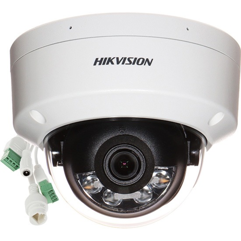 hikvision ds 2cd2163g2 lis2u4mm camera reseau dome fixe 6 mp avec acusense et eclairage hybride intelligent