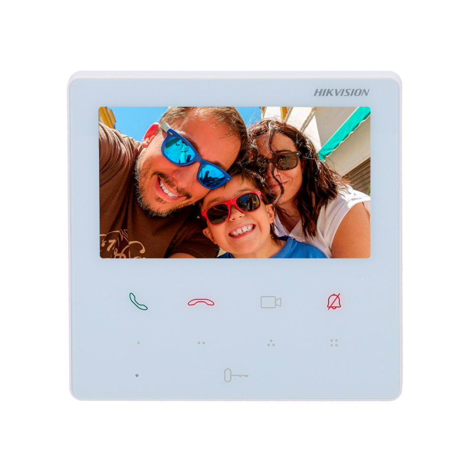 hikvision ds kh6110 we1 white moniteur pour interphone video ecran tactile tft (1)