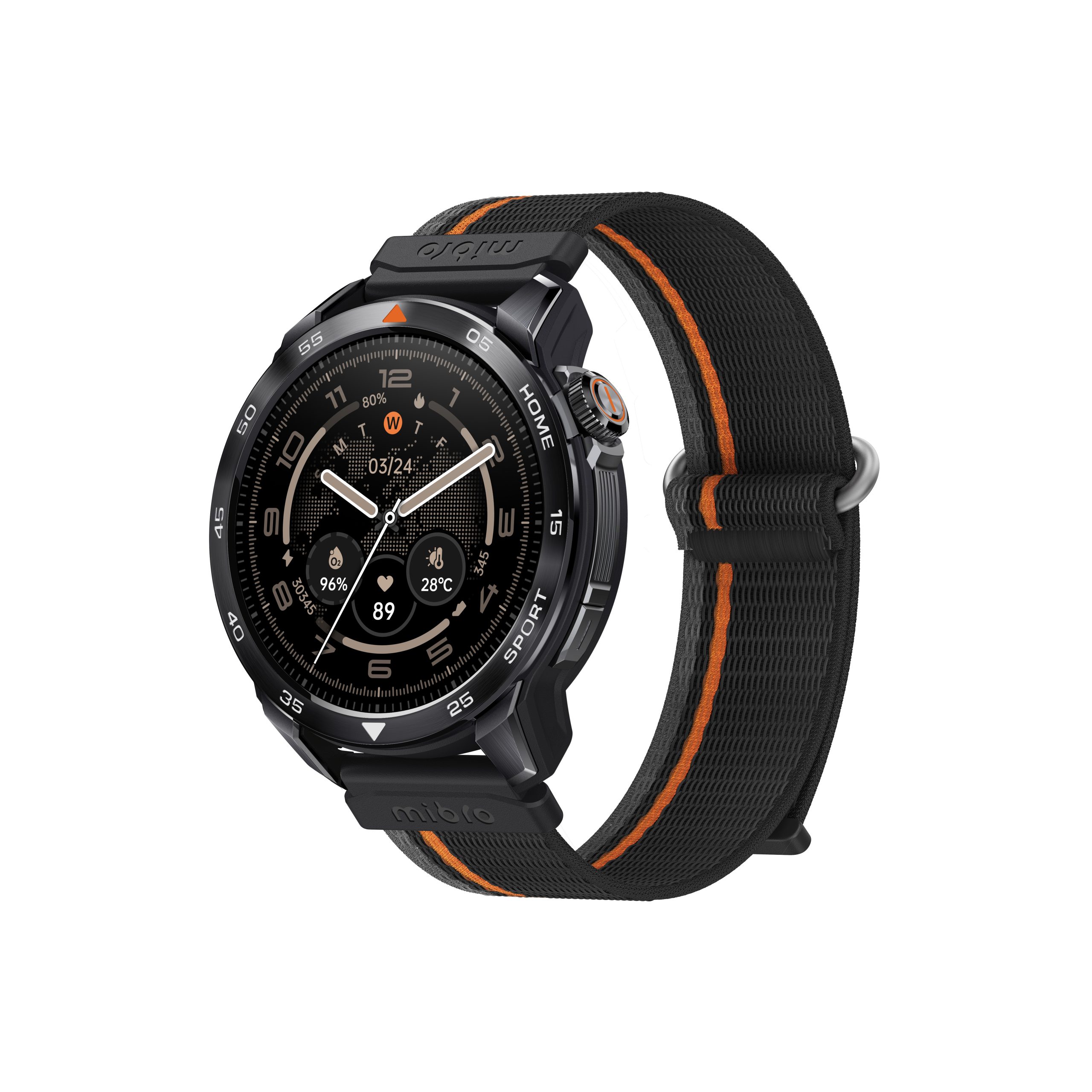 Mibro Watch GS Pro2（AW1024） Dark Grey R Woven Strap.png scaled