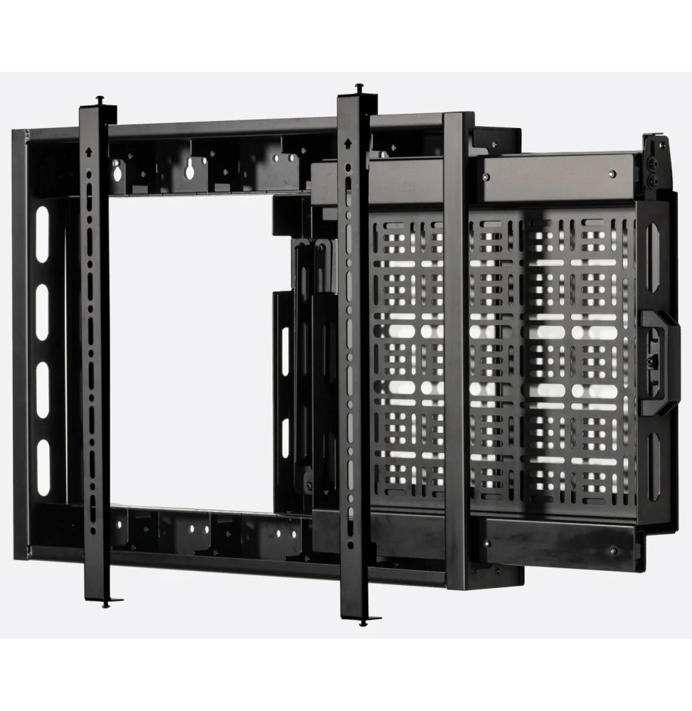 support mural pour ecran plat avec plateau de rangement av coulissant b tech bt7883 b (4)
