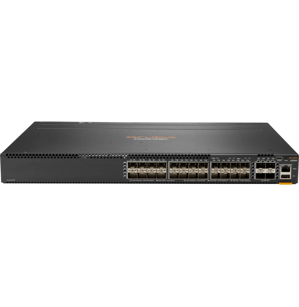 switch administrable aruba cx 6300m de couche 3 24 ports 10g sfp et 4 ports sfp56 jl658a