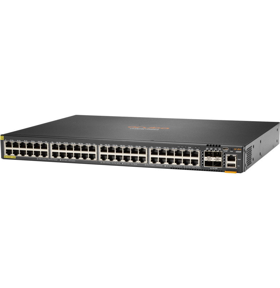 switch administrable hpe aruba 6200f 48 ports classe 4 poe 4 ports sfp 370w jl727b (1)