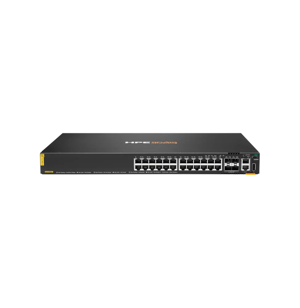 switch administrable hpe aruba cx 6200f 24 ports classe 4 poe 4 ports sfp 370w jl725b