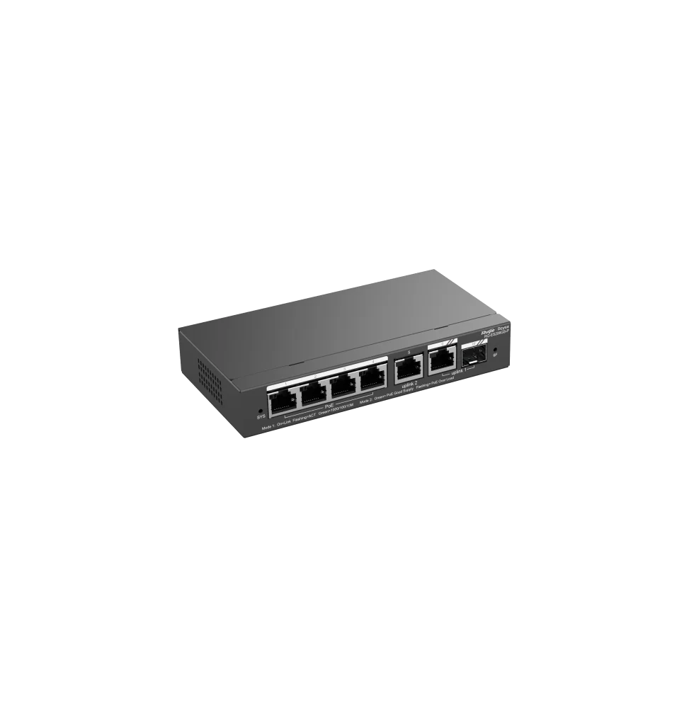 Reyee Switch Administrable RG-ES206GS-P 6 ports – 4 PoE 54W - Gtel switch administrable reyee rg es206gs p 6 ports 4 poe 54w (1)