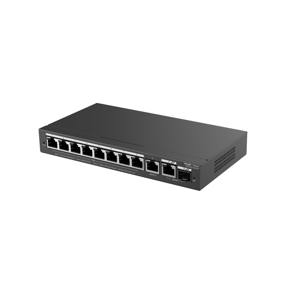 switch administrable reyee rg es210gs p 8 ports poe 1 sfp 120w (2)