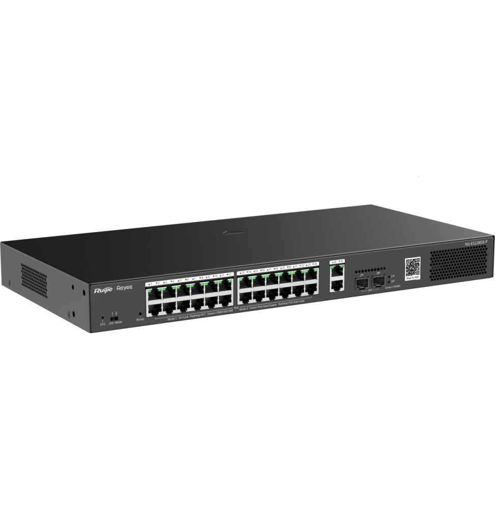 switch administrable reyee rg es228gs p 28 ports 24 poe 2sfp 370w (1)
