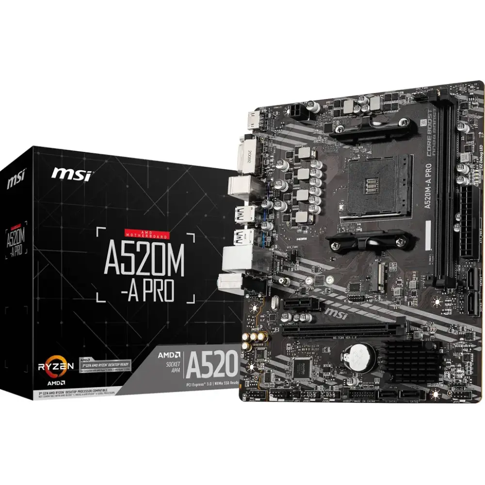 carte mere amd am4 matx ddr4 msi a520m a pro 911 7c96 044 (5)