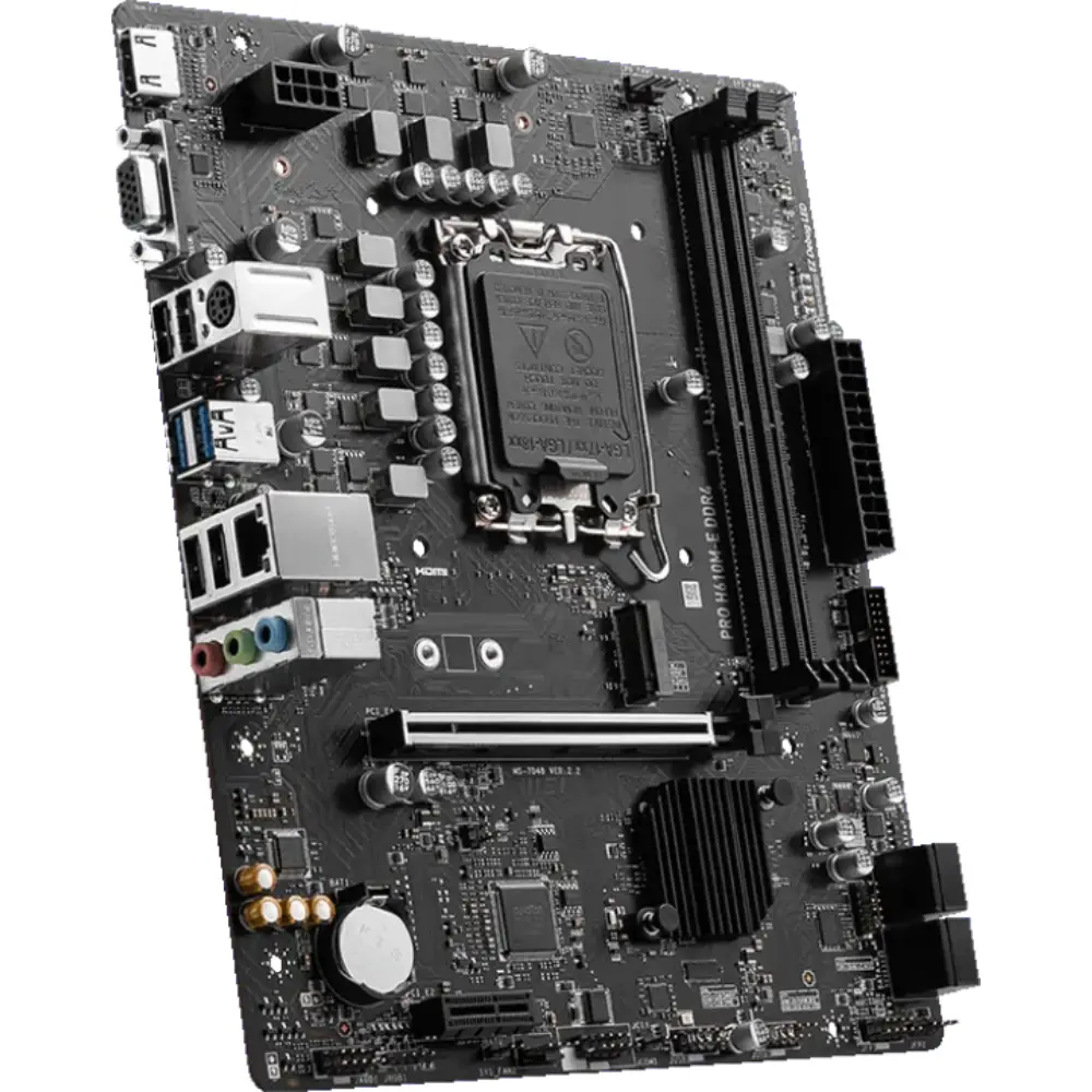 carte mere intel lga 1700 matx ddr4 msi pro h610m e 911 7d48 062 (1)