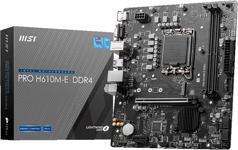 carte mere msi pro h610m e ddr4 911 7d48 062