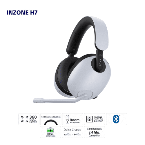 Casque de jeu Bluetooth Sony INZONE H7 WH G700WZ 5.png