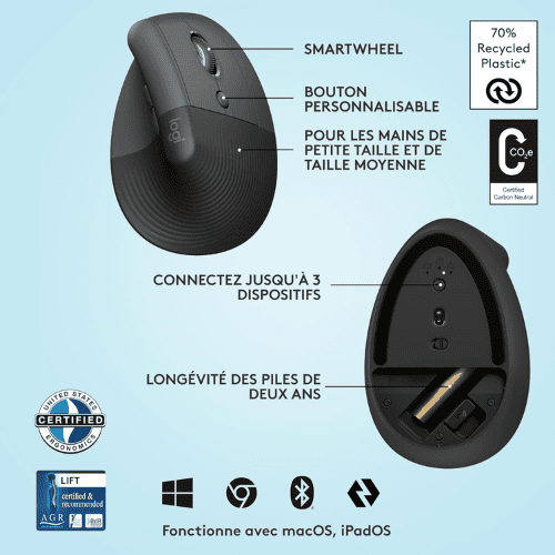 Logitech Lift Vertical Ergonomic Mouse Bluetooth Graphite 910 006473 5.png