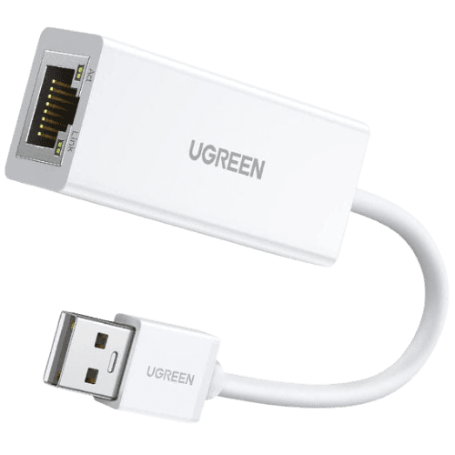 Ugreen Adaptateur USB 2.0 to RJ45 Blanc (20253) - Gtel Ugreen Adaptateur USB 2.0 to RJ45 Blanc 2.png