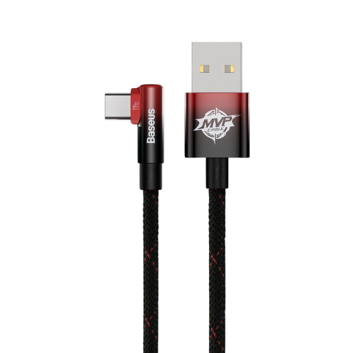 baseus cable de donnees mvp 2 type c coude 100w 1m rouge noir cavp000420 1.png
