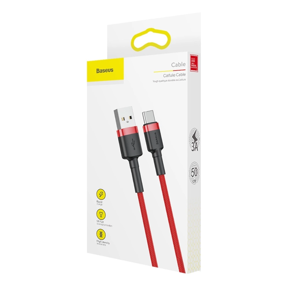 baseus cable usb for type c 3a 0 5m redred catklf a09 1.webp