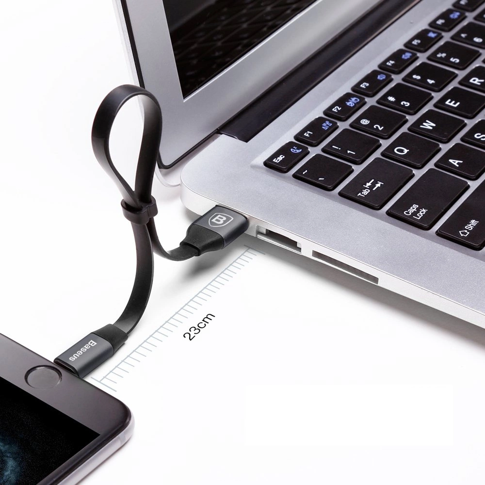 baseus cable usb lightning 2a 0 23m black calmbj b01 2.webp