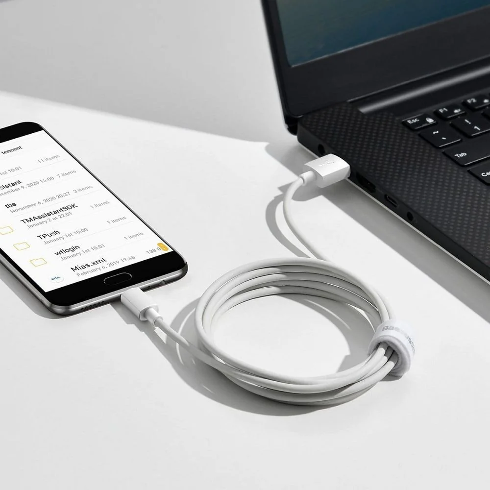 Baseus Cable USB vers Micro 2.1A /2PCS/Set/1.5m Blanc (TZCAMZJ-02) - Gtel baseus cable usb vers micro 2 1a 2pcs set 1 5m blanc tzcamzj 02 3.webp