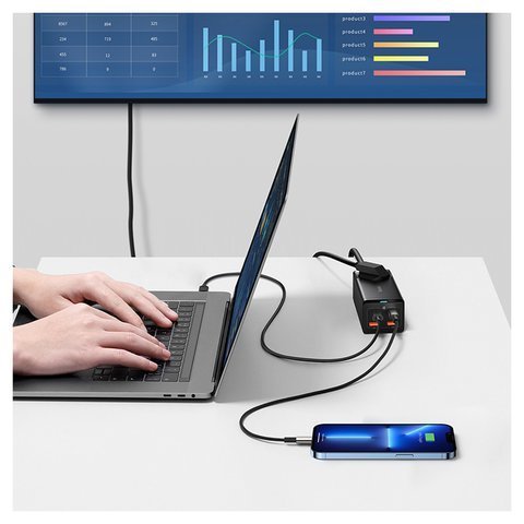 baseus gan3 pro bande de puissance de bureau ac2u2c 100w eu noir pszm000401 3.jpg