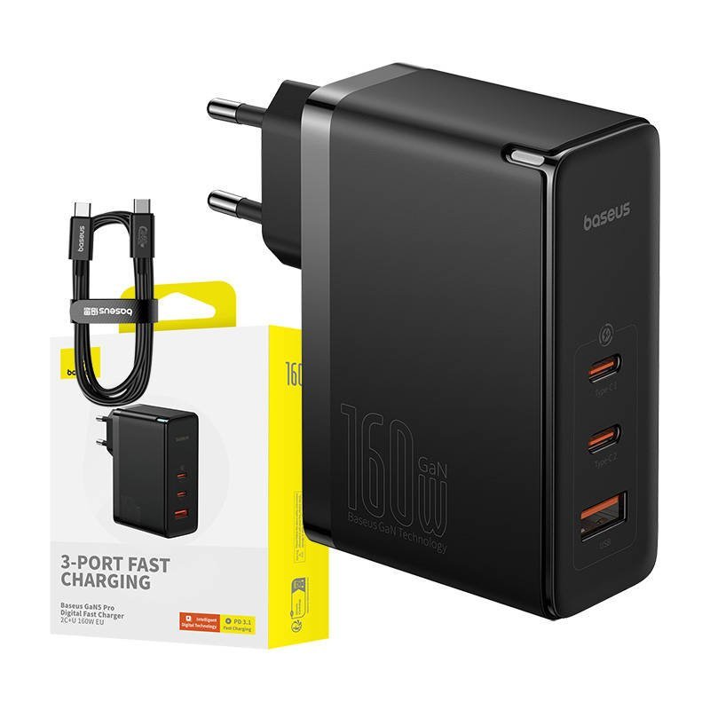 baseus gan5 pro digital fast charger 2cu 160w eu cluster black ccgang160ce 2.jpg