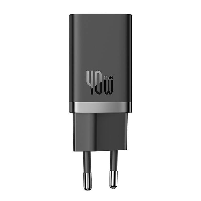 Baseus Gan5 pro Fast Charger C+C 40W EU Noir (CCGP180101) - Gtel baseus gan5 pro fast charger cc 40w eu noir ccgp180101 5.jpg