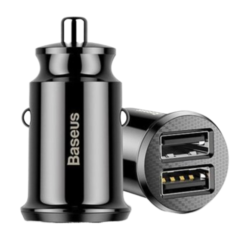 baseus mini double chargeur de voiture rapide usb 3 1a max output avec sortie noir ccall ml01 1.png