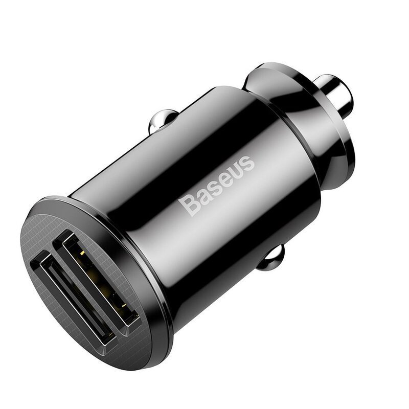 Baseus Mini Double Chargeur de Voiture Rapide USB 3.1A Max Output avec Sortie – Noir ( CCALL-ML01) - Gtel baseus mini double chargeur de voiture rapide usb 3 1a max output avec sortie noir ccall ml01 2.jpg