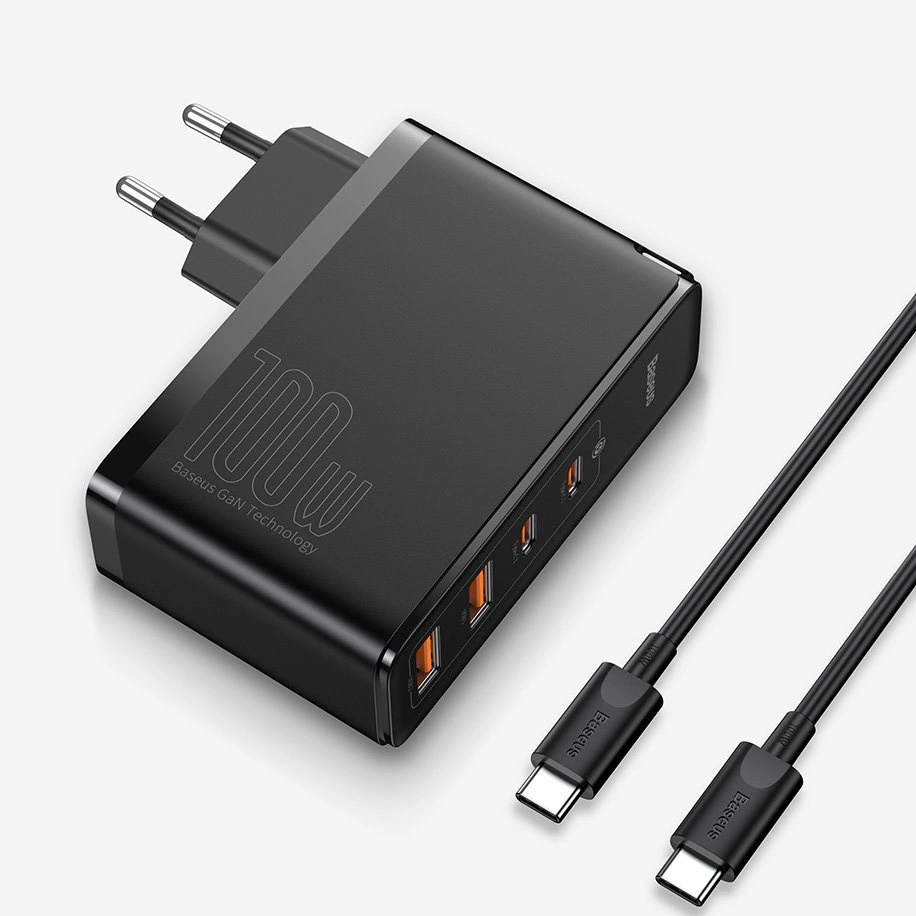 chargeur mural baseus gan2 pro 4x usb usb c qc 4 0 pd huawei scp samsung afc 100w cable ccgan2p l01 2.webp