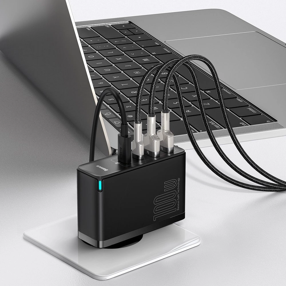 chargeur mural baseus gan2 pro 4x usb usb c qc 4 0 pd huawei scp samsung afc 100w cable ccgan2p l01 4.webp