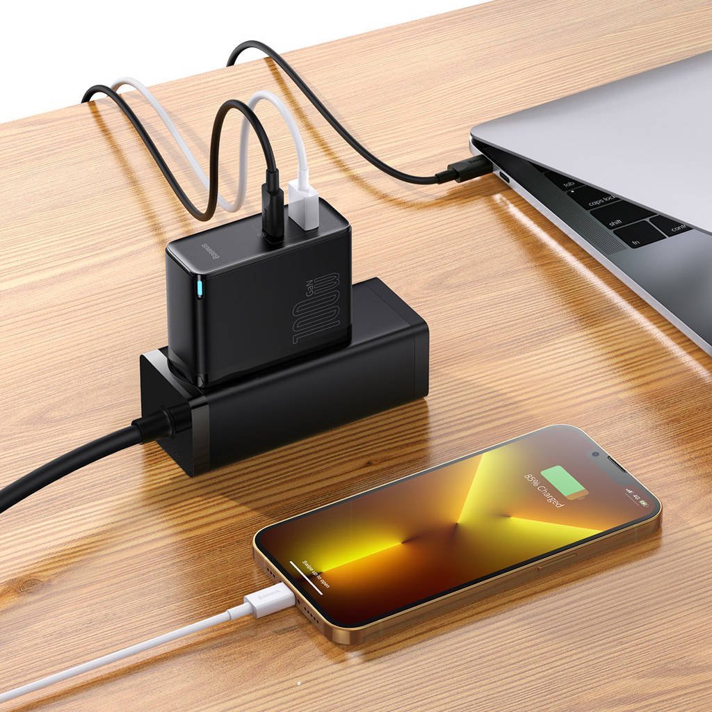 Chargeur rapide Baseus GaN5 Pro C+U 100W EU Noir (CCGP090201) - Gtel chargeur rapide baseus gan5 pro cu 100w eu noir ccgp090201 2.jpg