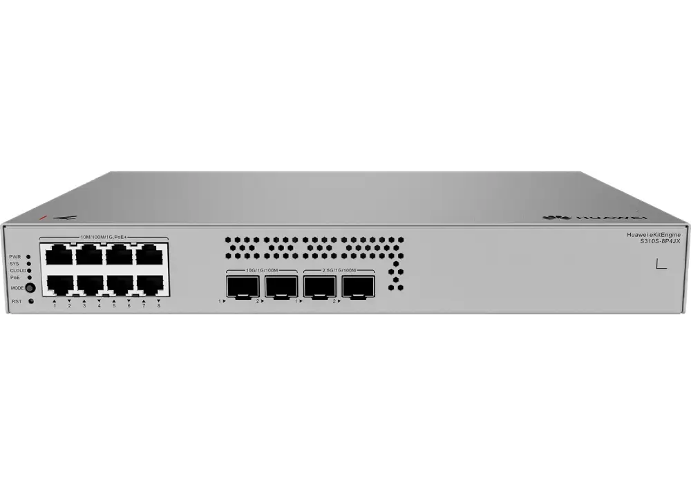 commutateur administrable huawei ekitengine s310s 8p4jx 8 ports gigabit poe 2 ports sfp 10 gigabits 2 ports sfp 25 gigabits et fonctionnement sans ventilateur 98012479 (3)