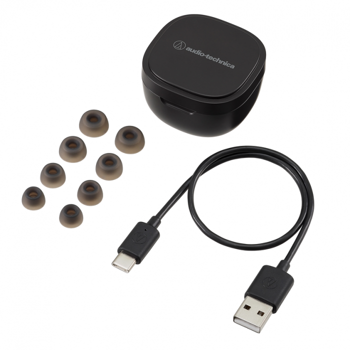 Écouteurs intra-auriculaires True Wireless Audio-Technica Noir (ATH-SQ1TWBK) - Gtel ecouteurs intra auriculaires true wireless audio technica noir ath sq1twbk 3.png