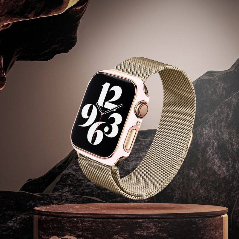 hyphen apple watch frame protector 41mm pink and rose gold haw fp41prg7712 2.jpg