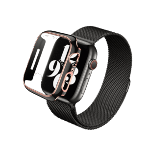 HYPHEN Apple Watch Frame Protector 45mm - Black and Rose Gold (HAW-FP45BKRG7781)
