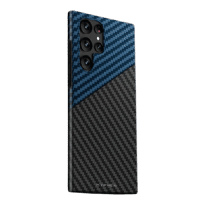 HYPHEN Dual Color Carbon Fiber Case - Samsung S23 Ultra - Black and Blue (HPC-CS23UBBL7323)
