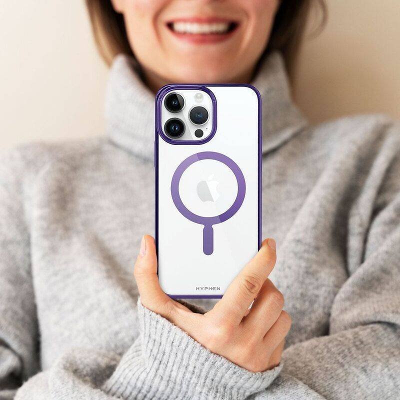 HYPHEN MagSafe Frame Case - Purple - iPhone 14 Pro Max (HPC-MPR14PM6449) - Gtel hyphen magsafe frame case purple iphone 14 pro max hpc mpr14pm6449 2.jpg