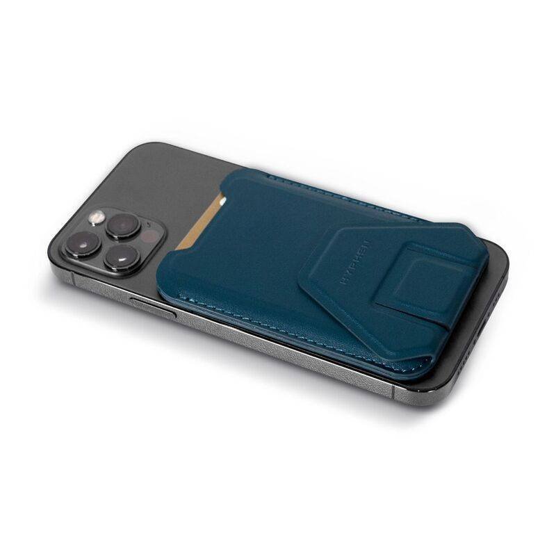 HYPHEN MagSafe Wallet - Card Holder with Stand - Blue (HMW-CHSBL4971) - Gtel hyphen magsafe wallet card holder with stand blue hmw chsbl4971 3.jpg