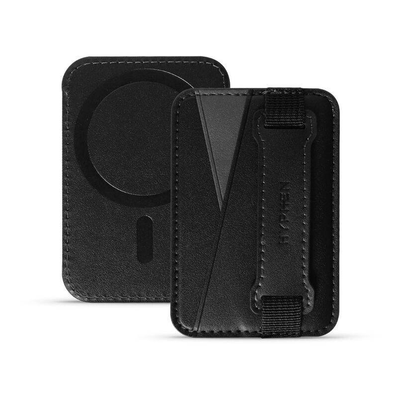 HYPHEN MagSafe Wallet - Dual Pocket with Grip - Black (HMW-DPGBK5022) - Gtel hyphen magsafe wallet dual pocket with grip black hmw dpgbk5022 4.jpg