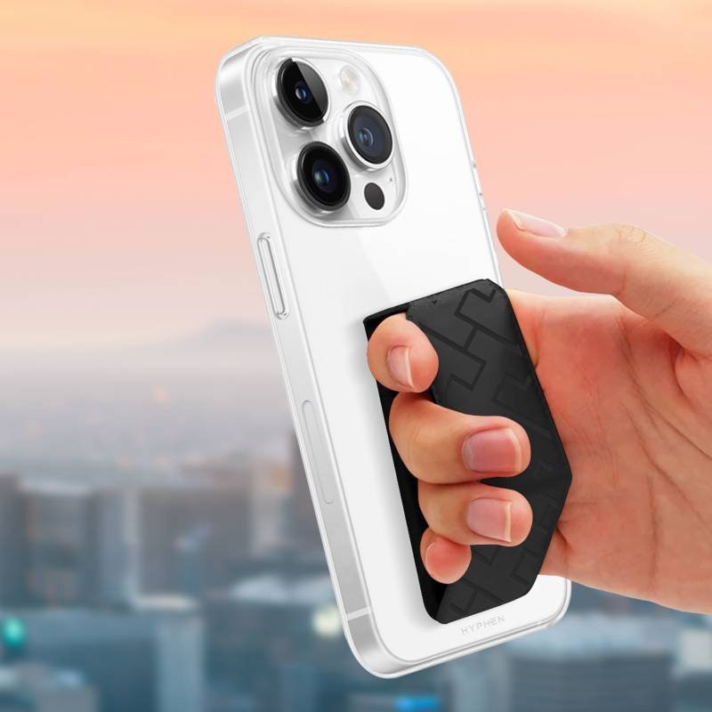 HYPHEN Phone Case Grip Holder and Stand - Black - Upto 6.7 inches (HGH-BK676111) - Gtel hyphen phone case grip holder and stand black upto 6 7 inches hgh bk676111 5.jpg