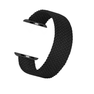 HYPHEN Watch Strap - Apple - Braided Watch Band Black 42-44 MM Large (HWS-ABWBKL0226)